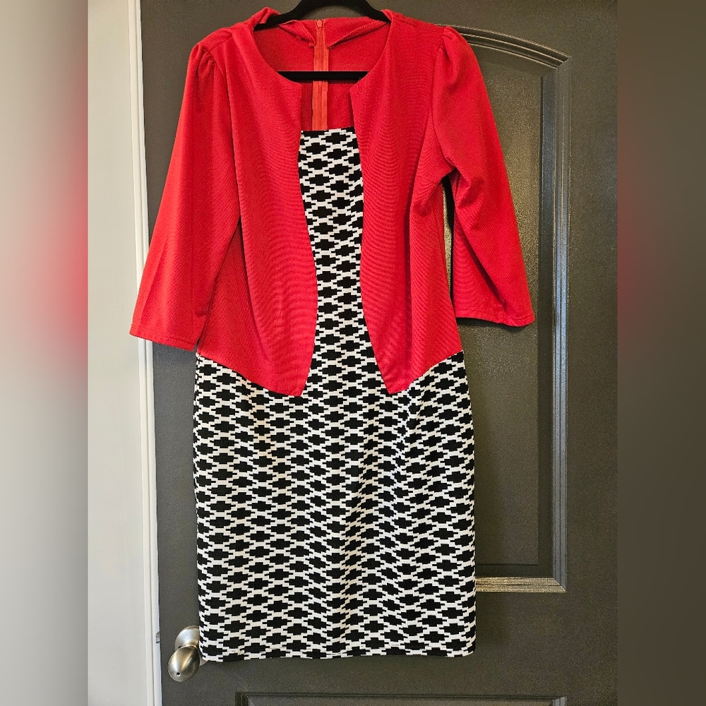 Red and Black Dress